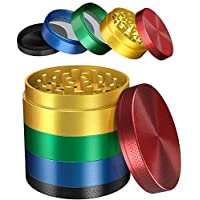 Los mejores  - iRainy Molinillo Metálico de Hierbas- Portátil Molinillo de Especias de 5 Piezas con Cámara Doble y Colector de Polen- 6…
